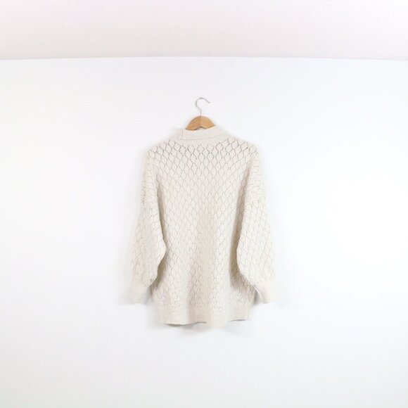 *Wonderly Cream Open Knit Long Sleeve Turtleneck - Picture 6 of 6